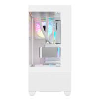 Gabinete de PC ATX 2024 con Panel Lateral de Vidrio Templado Completo, Kit de Refrigeración Líquida para CPU de 240 mm, 4 Disipadores de Calor, Torres de Gabinete para Jugadores