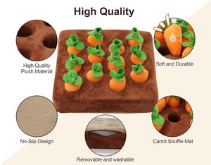 Luxury 2-in-1 Dog Puzzle <b>Toy</b> & Snuffle Mat 12 Carrot Nosework Feed Games Sustainable <b>Interactive</b> <b>Pet</b> Movement <b>Toys</b> Small Animals - Product Image 2