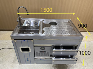 Station de cocktails professionnelle en acier inoxydable avec équipement, station de bar à cocktails durable - Product Image 5