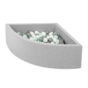 Piscine à balles d'angle Love Tree 100x40x4cm en tissu gris pour enfants, jouet d'intérieur - Product Image 5