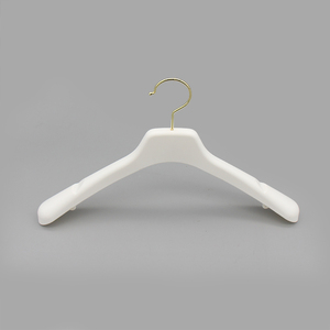 Cintre multifonctionnel en plastique blanc antidérapant avec logo personnalisé, <span class=keywords><strong>crochet</strong></span> métallique pour jupes et vestes pour femmes, vente en gros - Product Image 3