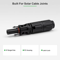 Connecteur de câble en cuivre MCX solaire 1P mâle-femelle avec boîtier PC et joint en silicone pour boîtier de jonction de module