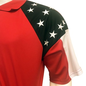 Polos de Golf Personalizados de Manga Corta para Hombre, Tejidos, con Estampado Gráfico, Elásticos, Casuales, Patrióticos Americanos, Raglán, para Verano - Product Image 5