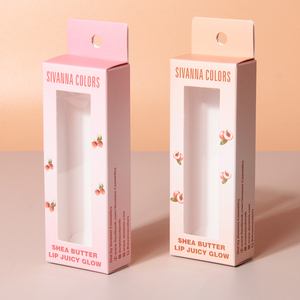 Chất Lượng Cao Biểu Tượng Tùy Chỉnh Màu Hồng Bao Bì Mỹ Phẩm Hộp Giấy Với Rõ Ràng Cửa Sổ Vật Nuôi Treo Lỗ Có Tính năng Tái Chế Miếng Bọt Biển Lót - Product Image 2