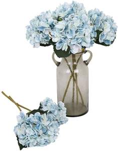 Grandes fleurs artificielles à tige longue, 144 cm, fausses plantes, fleurs artificielles en soie, hortensia, Bouquet de fleurs, riche, vert, feuilles pour mariage - Product Image 3
