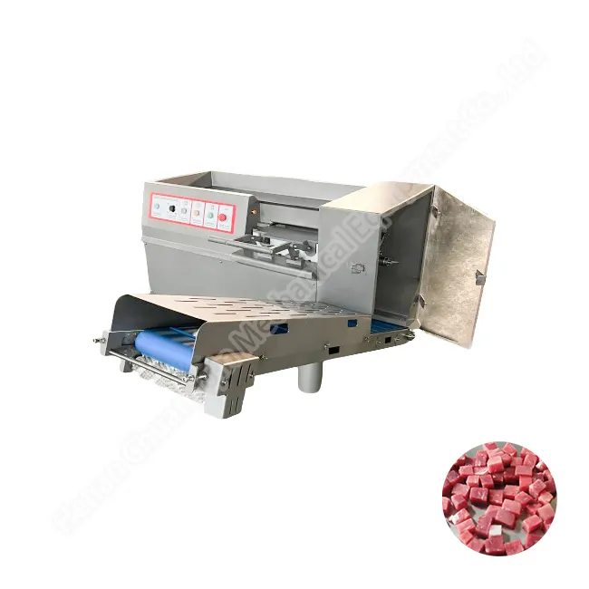 Slicer the meat cubes frozen meat cube cutter dicer machine meat cheese