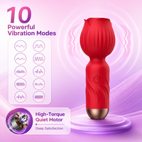 Masseur Rose Wand Étanche de 4,41 Pouces à Forte Vibration pour Stimulation du Point G, Haute Rentabilité, Vente en Gros