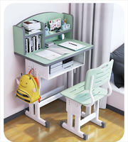 Ensemble bureau et chaise d'école réglables Matériau en bois et métal MDF durable pour bureau à domicile pour une utilisation