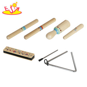 Juego de Instrumentos de Percusión de Madera para Niños con Baquetas, Raspador de <span class=keywords><strong>Guiro</strong></span>, Armónica <span class=keywords><strong>y</strong></span> Triángulo Metálico para Educación Musical Temprana W07A258 - Product Image 2