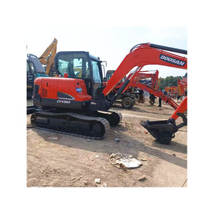 Excavatrice Doosan DX60 d'occasion, 6 tonnes, Doosan DX 60, excavatrice hydraulique sur chenilles, mini-équipement de construction d'occasion à vendre - Product Image 2