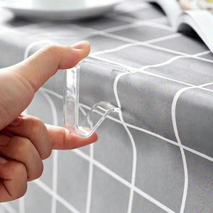 24 pinces de support de couverture de table coupe-vent pinces de <span class=keywords><strong>nappe</strong></span> transparentes transparentes pour activités intérieures et extérieures - Product Image 1