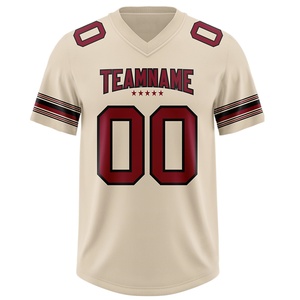 Customized 100% Cotton Knitted Football <b>Tshirts</b> for Men & Youth with Stitched Team Name Number Logo-Breathable - Product Image 2