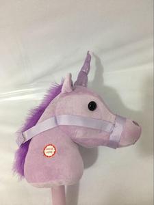 Hobby Paard, Roze Pluche Eenhoorn Stick Met Realistische Geluid En Gallopping Geluid - Product Image 4