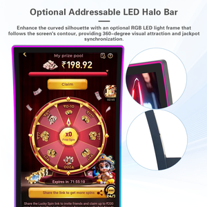 Écran tactile incurvé UHD de type J pour machine de jeu à monnayeur, affichage industriel personnalisé OEM - Product Image 3