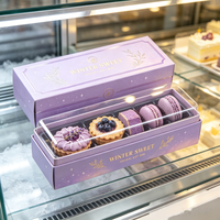 Boîte en carton transparente personnalisée avec logo pour l'emballage et la présentation de gâteaux, biscuits et pâtisseries – Vente en gros