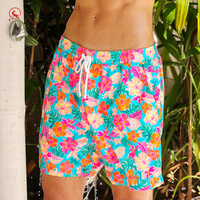Celana Pendek Pria Model Boardshorts 2026, Diskon Besar, Kantong Belakang, Panjang Lebih Panjang, Motif Tropis, Pakaian Renang, Pakaian Pantai