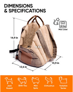 Sac de transport pour animaux de compagnie, grande capacité, épais et portable, pour chiens, adapté aux voyages en voiture, design bandoulière, idéal pour les sorties en plein air - Product Image 2