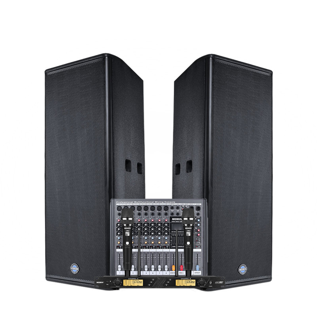 1200W Powered Built in Amplifier Professional Audio Active Dual 15 Inch Speaker for Outdoor Performance