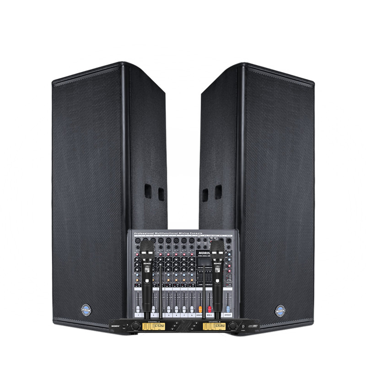 1200w Powered Built In Amplifier Professional Audio Active Dual 15 Inch ...