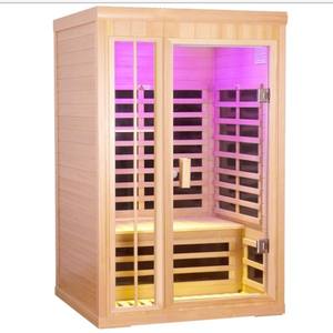 2-persoons Massief Hemlock Traditionele Stoomsaunakamer Met Spiegel Ramen Kachel & Stenen Generator 5 Jaar Garantie - Product Image 1