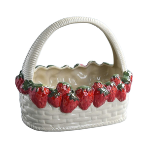 Cestini di frutta <span class=keywords><strong>in</strong></span> <span class=keywords><strong>ceramica</strong></span> di fragole più venduti per decorazioni natalizie e contenitori per pane versatili - Product Image 6