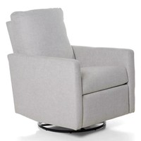 Fauteuil pivotant confortable avec coussin en tissu doux et dossier haut pour la maison, l'hôtel, l'appartement, la crèche