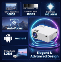 Projecteur Android au prix d'usine le moins cher, projecteur multimédia, projecteur éducatif, home cinéma, vidéo 4k, projecteur portable