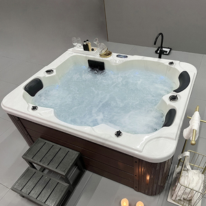 2025 Usine Nouvelle Acrylique Intérieur De Luxe Jacuzzier Whirlpool Autoportant Surf Massage Spa Baignoire <span class=keywords><strong>Avec</strong></span> <span class=keywords><strong>Led</strong></span> Couleur Lumière - Product Image 5