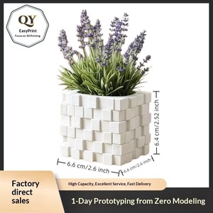 Maceta Cúbica de Píxeles para Impresión 3D, Florero Cuadrado Geométrico Creativo, Maceta Moderna Minimalista para Plantas Verdes de Escritorio, Decoración de Interiores - Product Image 5