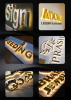 Letrero Luminoso Personalizado de Acero Inoxidable para Negocios, Tiendas, Letrero LED 3D con Logotipo, Letrero para Fachada de Tienda, Letrero de Canal para Exteriores