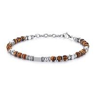Plaques gravées vierges en acier inoxydable Bracelets oeil de tigre turquoise améthyste perlé en pierre de 4mm