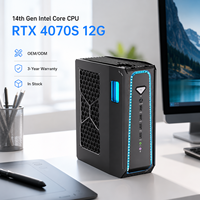 Mini PC con Refrigeración Líquida Intel I5-14400F I7-14700KF I9-14900KF RTX 40/50 Graphics RTX Mini PC Ddr5 64GB con PCIe 4.0 4TB 5600 SSD
