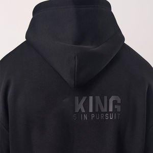 Sudadera con capucha de gimnasio de gran tamaño con logotipo personalizado para hombre, sudadera teñida Lisa transpirable con bolsillos para invierno - Product Image 4