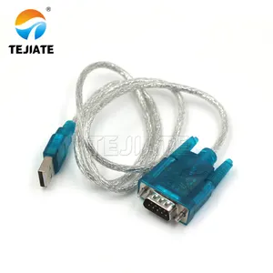 יציאת USB2.0 של האיחוד האירופי ל-DB9 יציאת סידורי 9 פינים כבל נתונים HL-340 ממיר שבב לכבל RS232 עם תשעה פינים כבל יציאת סידורי תומך ב-WIN 7