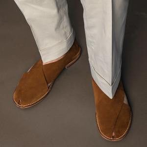 Nuevas Sandalias Romanas Hechas a Mano para Hombre, con Cierre de Cordones Cuadrados, Ligeras, Transpirables, Cómodas, con Suela Suave y Hueca, para Oficina y Trabajo - Product Image 2