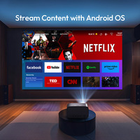 VEVSHAO Projecteur de jeu interactif intelligent A18 Mini 4K Android de haute qualité, projecteur de cinéma maison portable HD 4K 1080P
