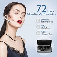 Earphone BT satu telinga dengan casing pengisi daya dan penerima Putar Model bisnis baru dalam elektronik konsumen
