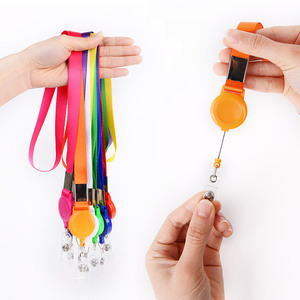 Wholesale Custom Colored Retractable ID Card Holder Nylon <b>Lanyard</b> with Transparent Waterproof - Product Image 3