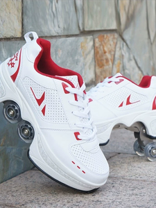 Patins à roulettes à LED fluorescents personnalisés en usine, à quatre roues, avec roues en caoutchouc/EVA pour enfants garçons, marche automatique stylée - Product Image 2