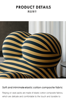 Sillón de Esponja de Compresión Completa, Estilo Abrazo de Mamá, Sofá Individual, Silla de Ocio, Diseño Nórdico, Inflable, Tejido Compuesto Curvo