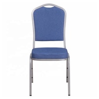 Chaises de restaurant empilables avec pieds en métal et coussins en tissu pour événements, banquets, hôtels, salons, appartements, hôpitaux