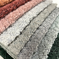 Tissu d'ameublement en microfibre chenille respirante imitation velours bouclé polaire pour canapé, textile de maison, sacs et jouets - Vente directe usine