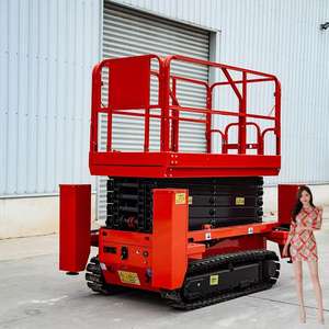 4m 6m 8m 10m Plate-forme élévatrice Table élévatrice hydraulique semi-électrique Mobile Scissor Lift Échafaudage Mobile - Product Image 6