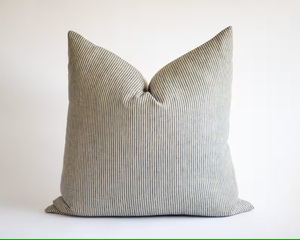 Wabi Sabi Simple Modern Neutral Gray Solid Linen Pillow <b>Cover</b> Minimalist Accent Throw Pillows <b>for</b> Home Hotel or Hospital Use - Product Image 2