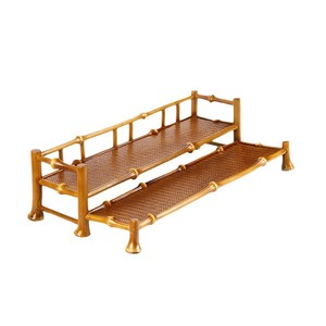 Double Layer Bamboo Cup Holder 49x23x23cm Multifunctional Drying Rack For Kitchen Tableware Storage - Product Image 5