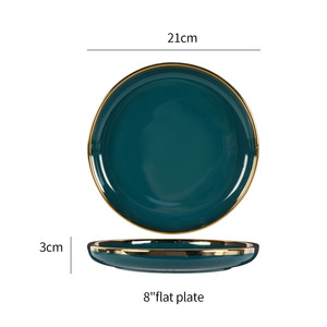 Nordic Green Restaurant-Grade Dinnerware Collection Chip-Resistant Porcelain BPA Free FDA/LFGB/UKCA Certified Ceramic Plate <b>Sets</b> - Product Image 4
