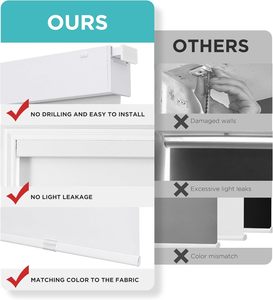 Free-Stop Cordless Blackout Roller Shades <strong>Window</strong> No Drill Indoor <strong>Window</strong> <strong>Roll</strong> Blind Thermal Insulated Rolling Blinds Blackout - Product Image 3