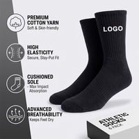 Chaussettes en coton unisexes pour le sport, l'entraînement et les loisirs, avec logo personnalisé, tricotées à la machine