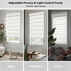 ستائر زيبرا داخلية عالية الجودة بأرخص سعر، ظلال نهارية وليلية قابلة للتنفس للنوافذ مع تركيب مدمج - Product Image 6