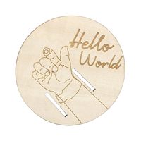 Cartes de développement pour nouveau-né en bois naturel personnalisables, cadeau, bracelet d'hôpital, plaque